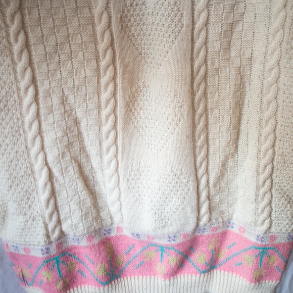 Vintage Gitano Pastel Knit Mock Neck Sweater M/L - Picture 4 of 8